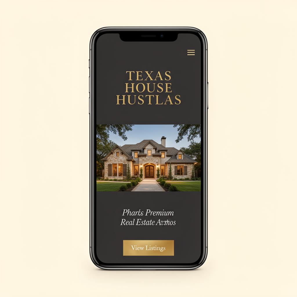 Mobile mockup for Texas House Hustlas